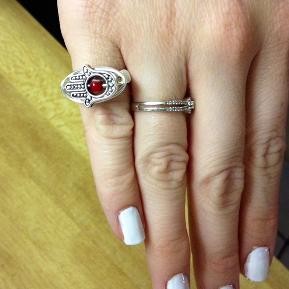 Evil Eye Hamsa Hand Ring - Picture 7 of 7